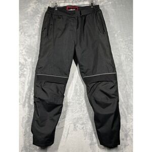 Bilt Black Textile Motorcycle Riding Pants Men M Removable Liner Armor Ready